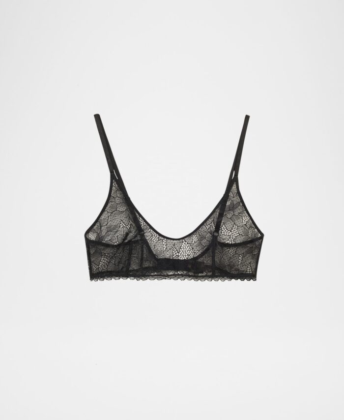 Dahlia Floral Lace Soft Bra