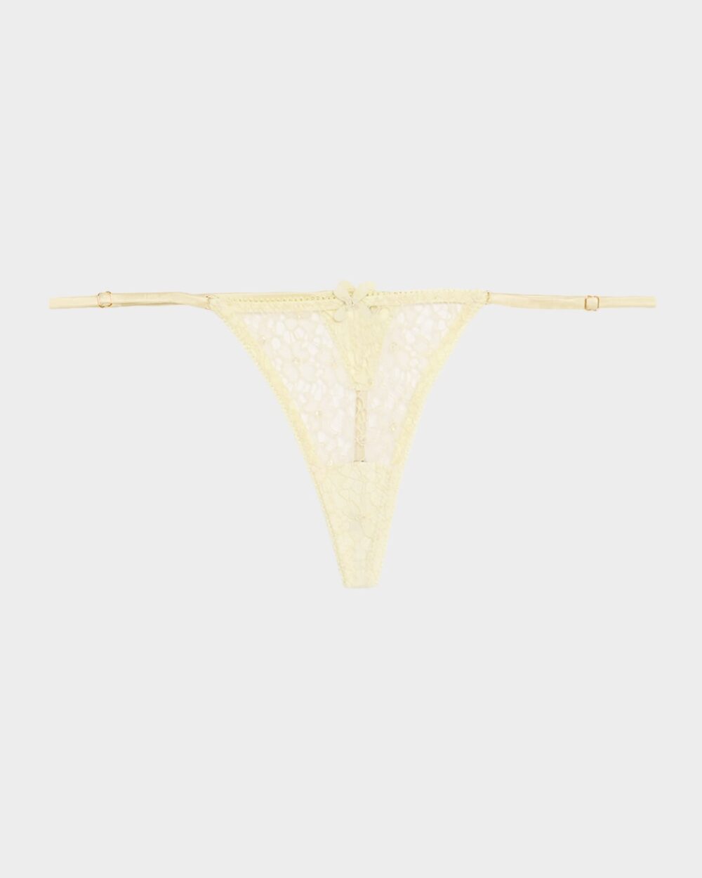 Vinca Beaded Floral Lace G-String